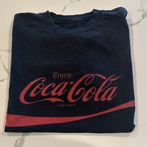 Coca Cola Men's Black and Red T-Shirt
